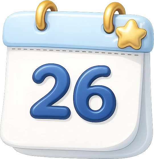 Calendar for July 26