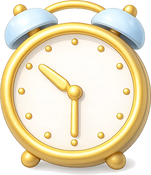 Clock showing half past ten
